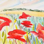 Sue Rapley Artist The Watercolour Collection Poppies and Wheat II