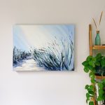 The Whispering Breeze - large coastal inspired oil painting in situ
